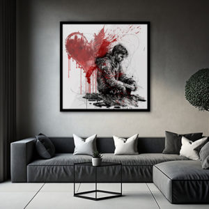 Un homme seul pour la St-Valentin mockup