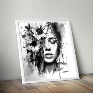 femme fleurs