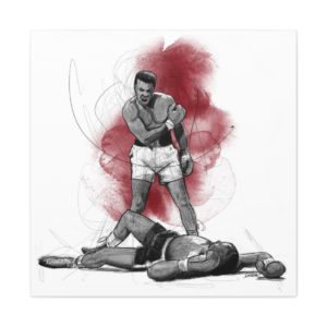 Muhammed Ali et Sony Liston, illustration par David Lartigue