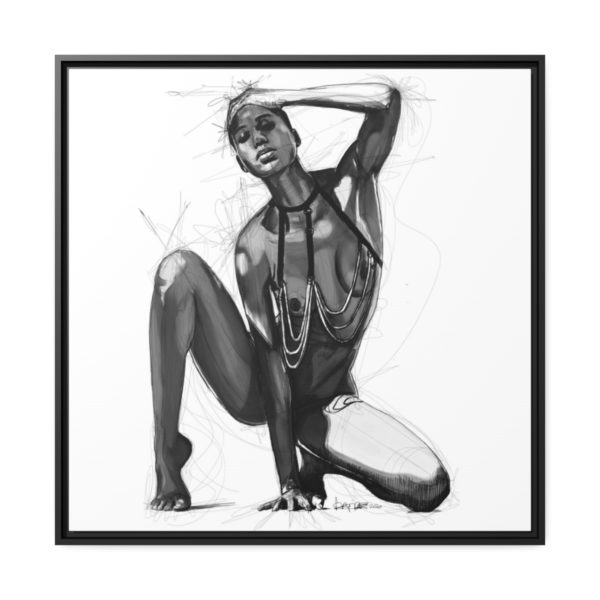 black woman, illustration par David Lartigue