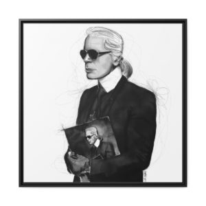 Karl Lagerfeld, illustration par David Lartigue