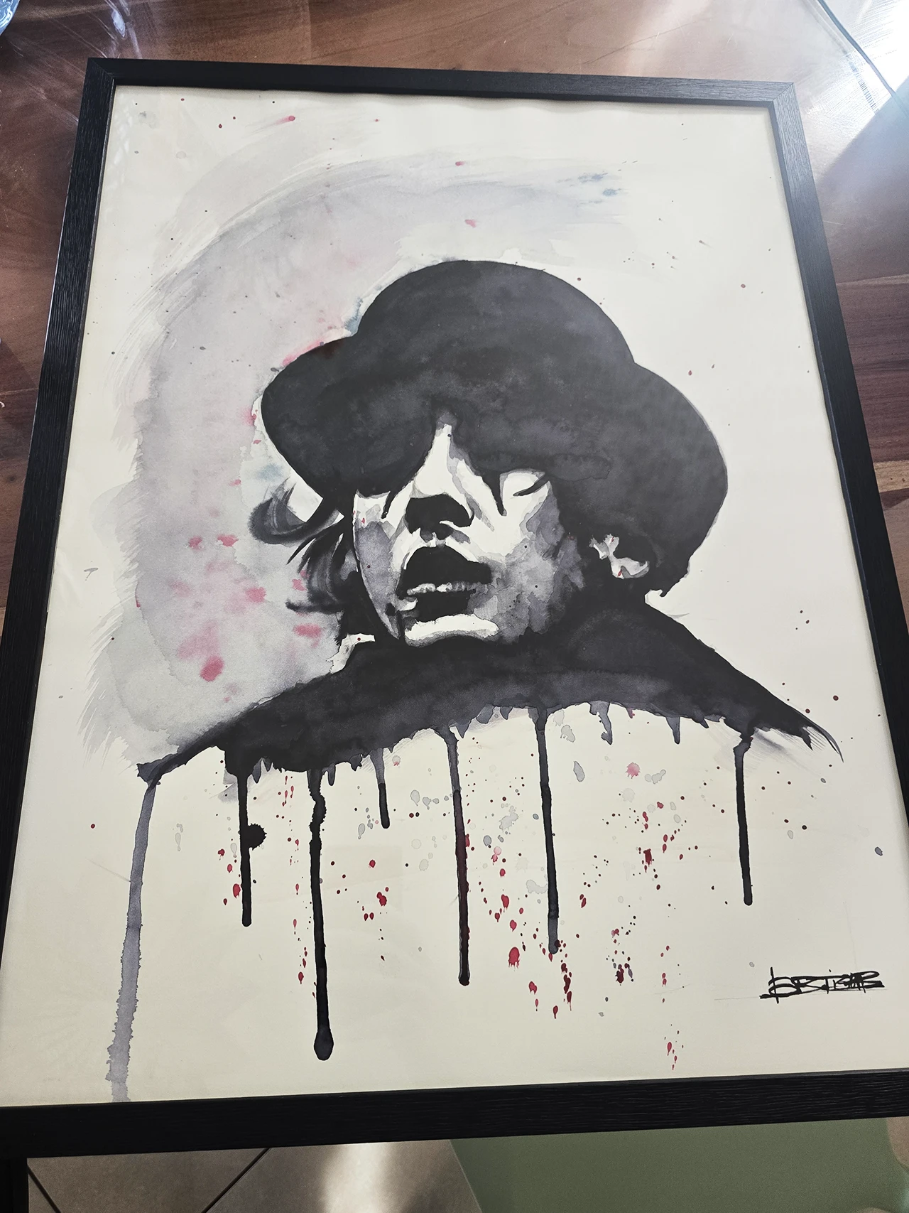 Aquarelle Damien Saez « L’oiseau liberté » est partie en France