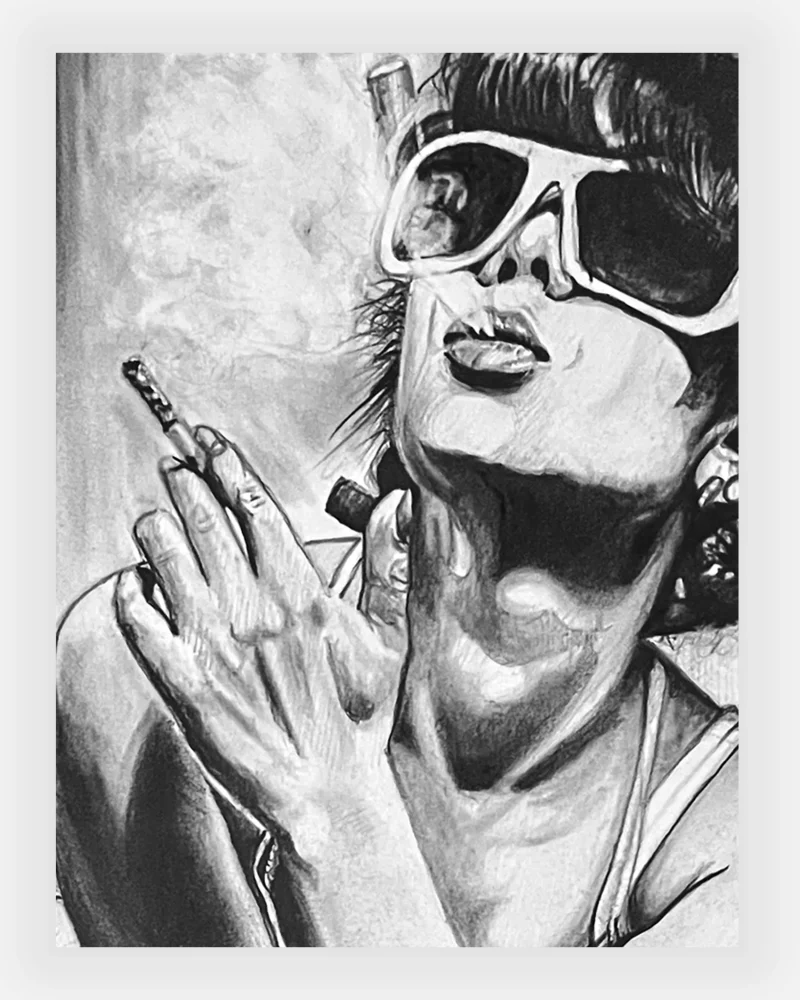Stay Yourself Illustration graphite par David Lartigue