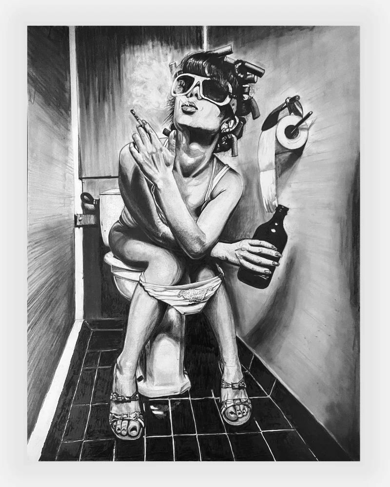 Stay Yourself Illustration graphite par David Lartigue