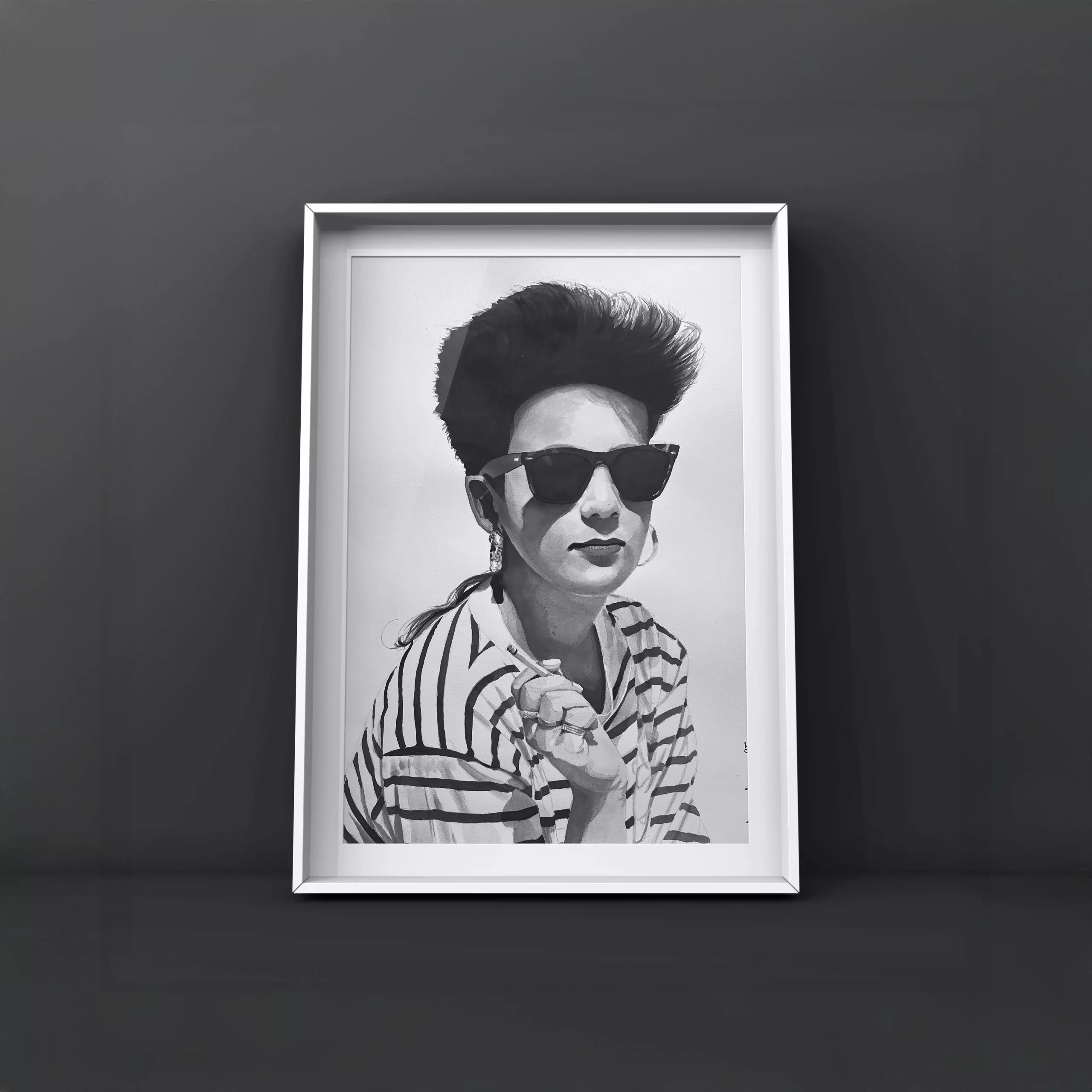 Aquarelle Nanou à la demande