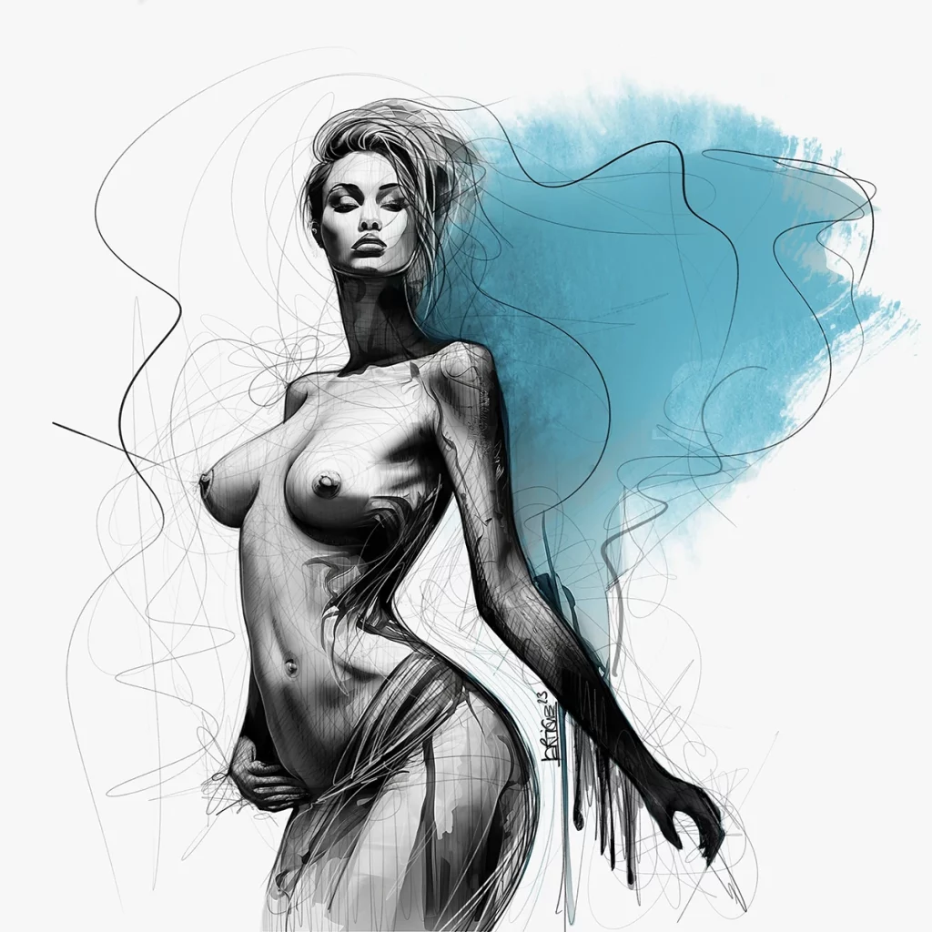 Aphrodite V3 illustration digitale par David Lartigue