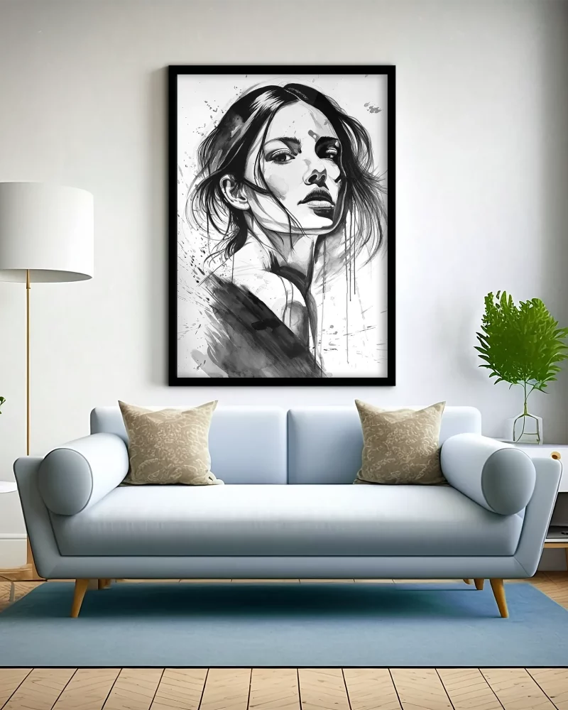 True Woman Aquarelle 70x100 cm By David Lartigue