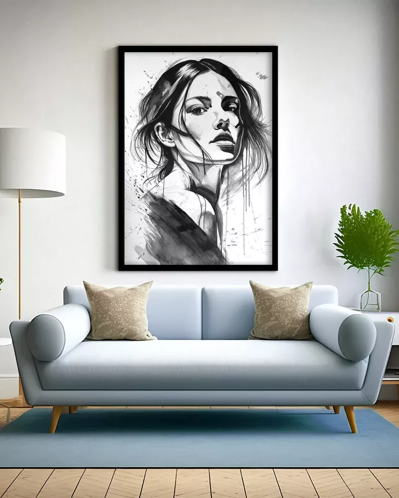 True Woman Aquarelle 70x100 cm By David Lartigue